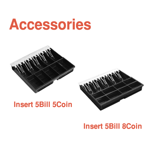 POS Cash Drawer - Removable Money Tray & Coin Case